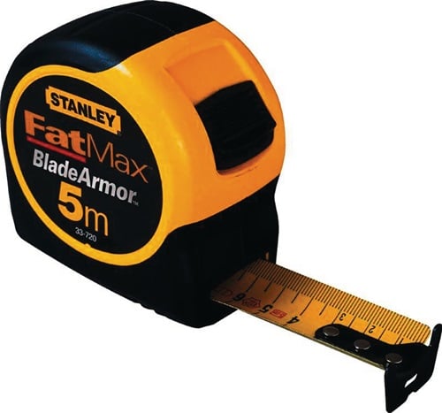 STANLEY Taschenrollbandmaß FatMax L.5m B.32mm mm/cm EG II Ku.Festst.SB - 0-33-720