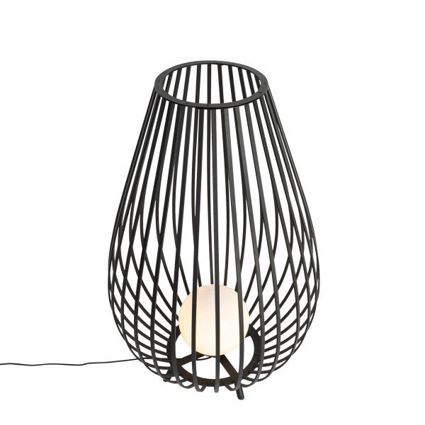 Dekorative Tischleuchte mit Metallgestell und integrierter Lichtquelle