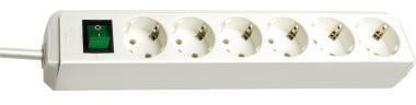 Mehrfachsteckdose mit sechs Steckplätzen und Schalter