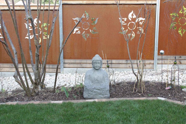 Gartenbrunnen Springbrunnen Brunnen FoBuddha Big für Aussen + Innen 76cm hoch 10554