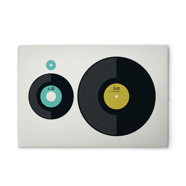 Dekoration mit Vinyl Schallplatten Motiv für Wandgestaltung
