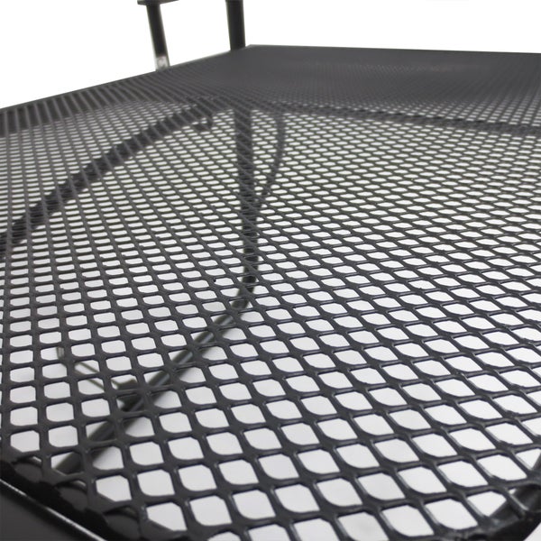 Outsunny Balkonhängetisch Gartentisch höhenverstellbar viereckig Terrasse Metall Schwarz L60 x B56,5 x H45 cm