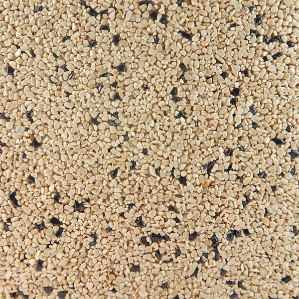Terralith Edelsteinteppich Hämatit / Crema 1 qm  -außen-