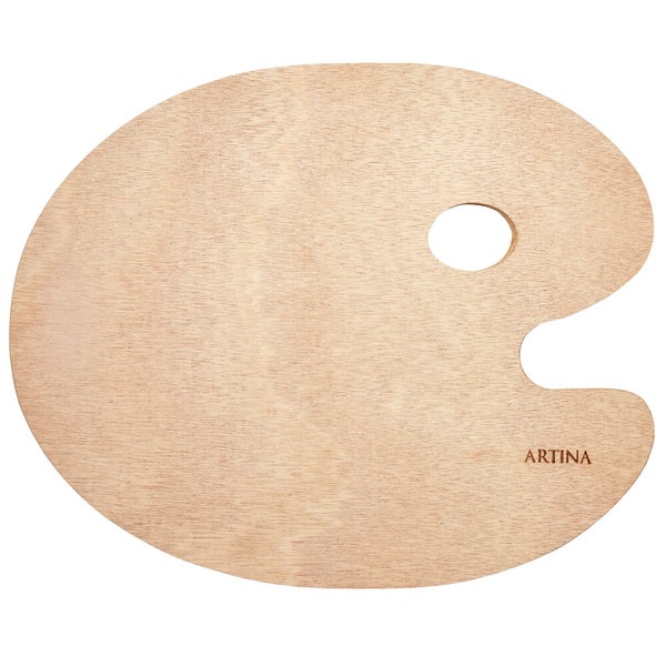 Holzpalette mit Daumenloch für Künstler