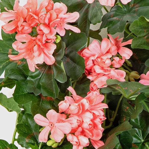 Weißer Blumentopf mit einer grünen Pflanze.