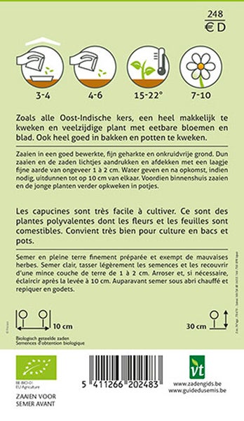 Informationen zur Aussaat von Kapuzinerkresse