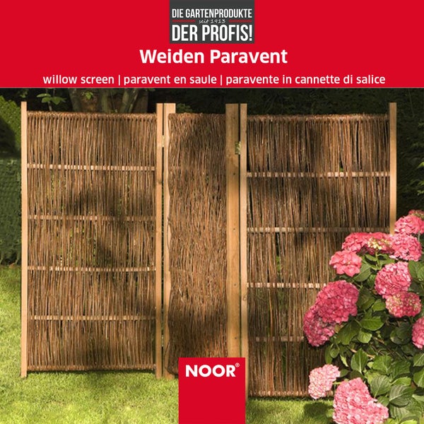 Weiden-Paravent - 3teilig - klappbar - 120x180 cm - Sichtschutz-Module aus Naturmaterialien - Sichtschutz für Garten, Terrasse und Balkon