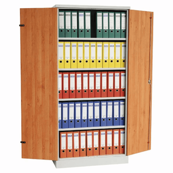 PROREGAL Aktenschrank Beetle 4 Fachböden HxBxT 195 x 92 x 42 cm Grau & Erle