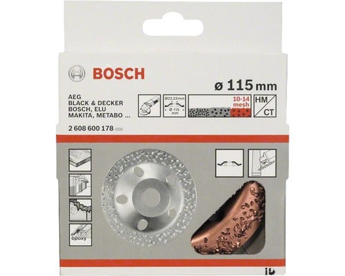 Carbide-Topfscheibe 115 x 22,23 mm;grob, schräg