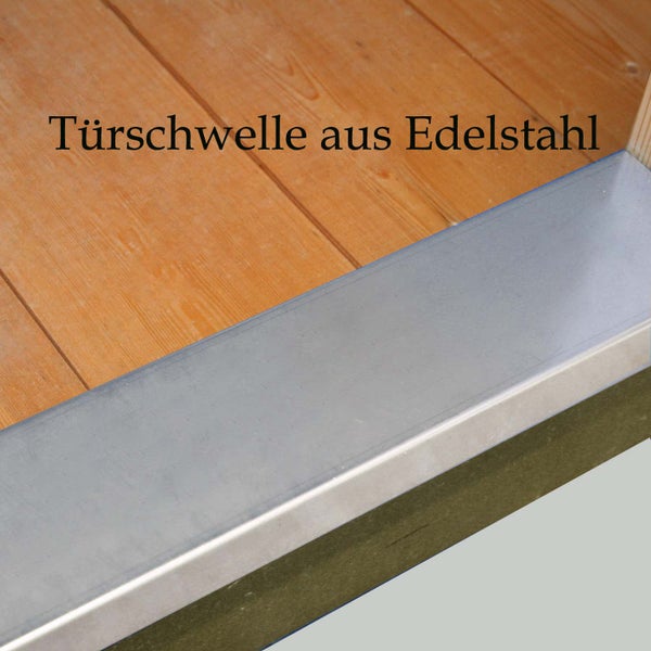 Alpholz 5-Eck Gartenhaus Victoria-B Gartenhaus aus Holz, Holzhaus mit 40 mm Wandstärke, Blockbohlenhaus mit Montagematerial, Naturbelassen 3x3m