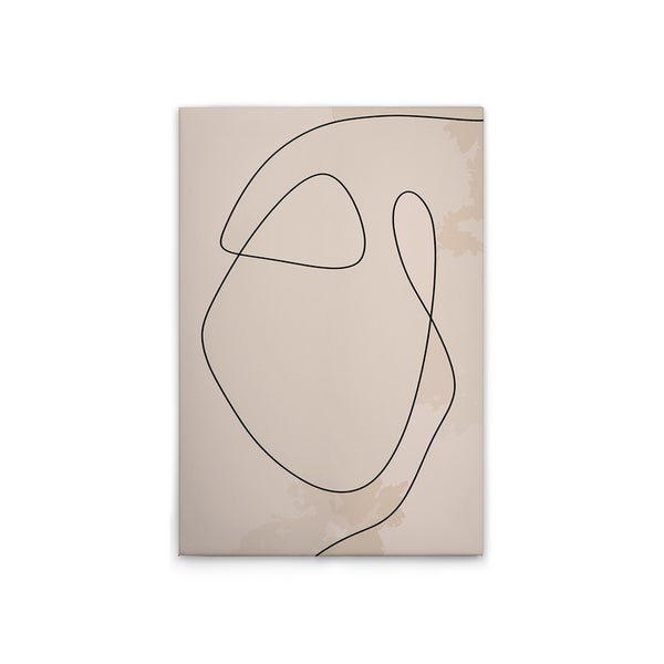 Leinwandbild mit abstrakter Linienzeichnung