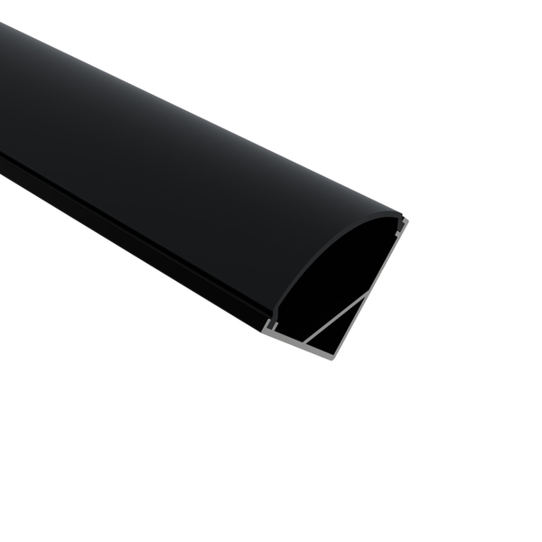 Led Alu Profil 2 m ER10 Set Strip / Streifen 10 mm breit | Abdeckung schwarz