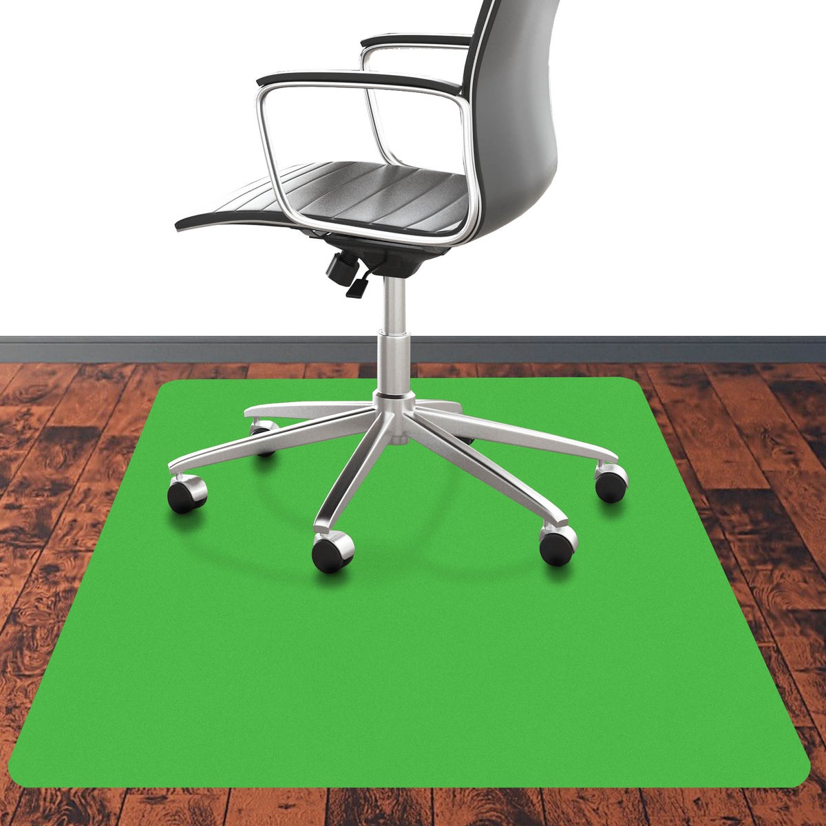 Bodenschutzmatte PE CHROMA - Grün - 90x120 cm - Hartboden - Bunte Schutzmatte als Unterlage für Bürostuhl