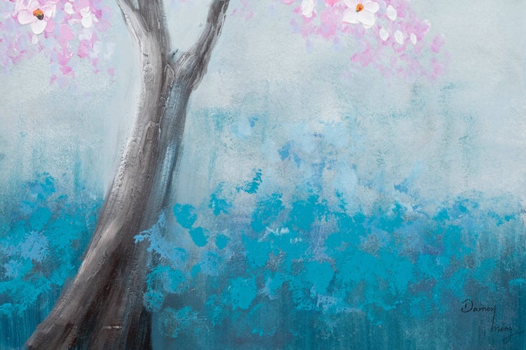 Handgemaltes Gemälde Acrylfarbe 60x90cm Blau