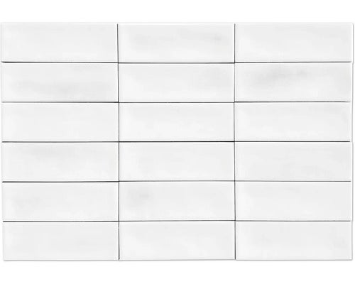 Rechteckige weiße Wandfliesen