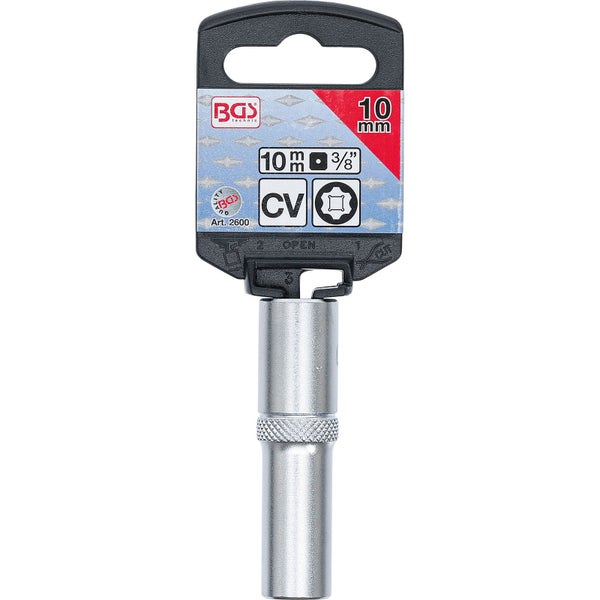 BGS Steckschlüssel-Einsatz Super Lock tief Antrieb Innenvierkant 10 mm (3/8) SW 10 mm - 2600