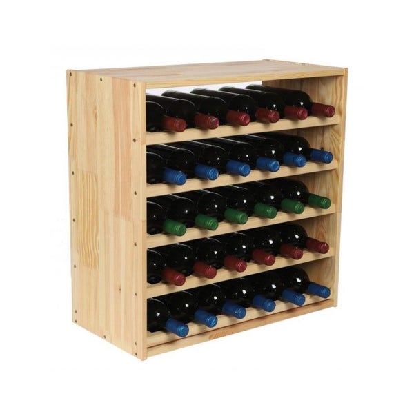 PROREGAL Modulares Weinregal Vincellar Mod HxBxT 60 x 60 x 30 cm Standard Modul Für 30 Flaschen Massives Kiefernholz Natur