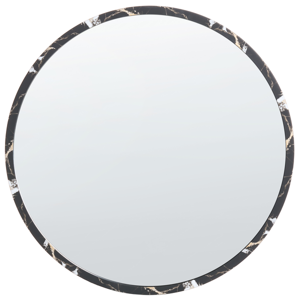 Runder Spiegel mit marmorähnlichem Rahmen