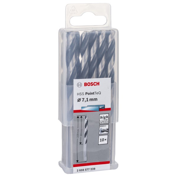 Bosch 10x HSS PointTeQ DIN 338 7,1 x 69 x 109 mm - 2608577239