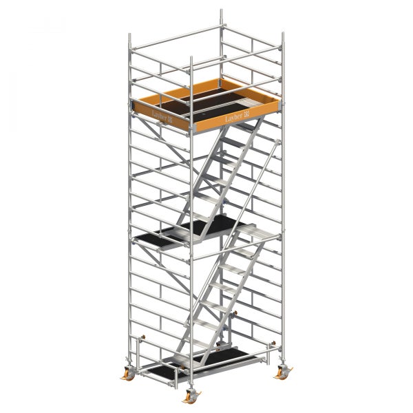 Layher Fahrgerüst mit integrierter Leiter