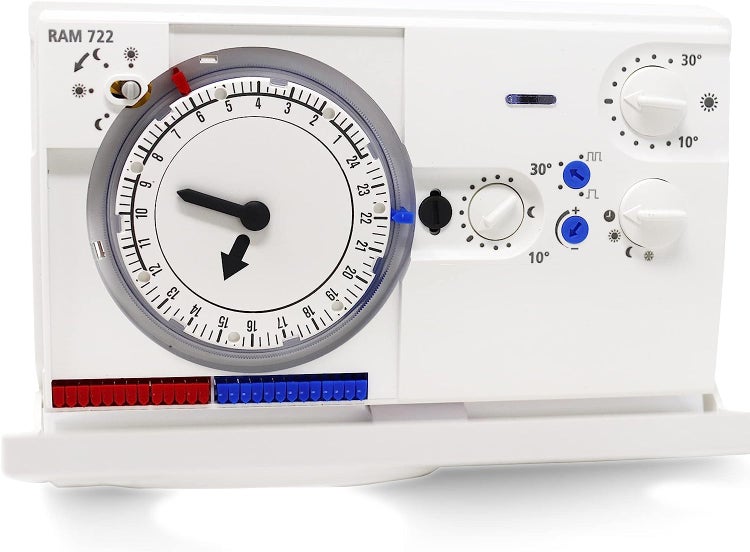 Theben 7220030 RAM 722 (Ramses) - analoges Uhrenthermostat mit Tages- und Wochenprogramm, Raumtemperaturregler, Raumregler, Thermostat