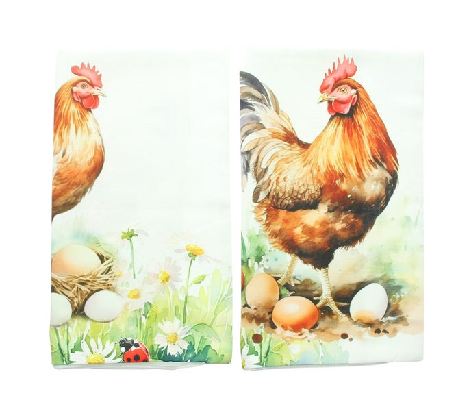 FRANK FLECHTWAREN|Kissenhülle Landidylle, 2er Set, 45 x 45 cm, POLYESTER