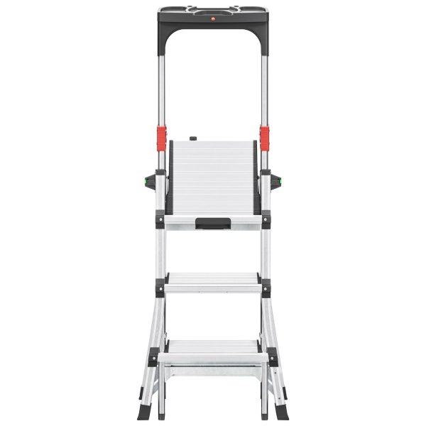 Aluminium Stufenleiter mit vier Stufen und Haltebügel