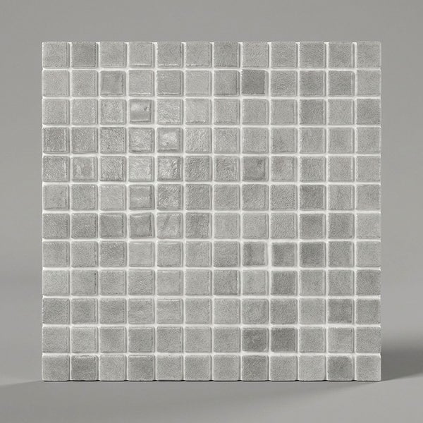 Quadratische Mosaikfliesenmatte mit strukturierter Oberfläche zur Wandverkleidung.