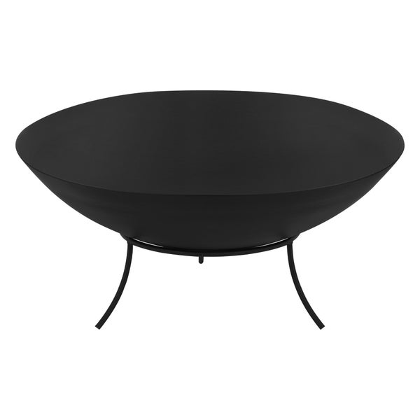 ECD Germany Feuerschale Ø55x24 cm aus Stahl mit 3 Füße für Grillabend, Feuerstelle für den Garten, Feuerkorb rund mit Dreibein-Gestell, Outdoor Feuertonne Schwarz, Lagerfeuer Gartenfeuer BBQ Camping