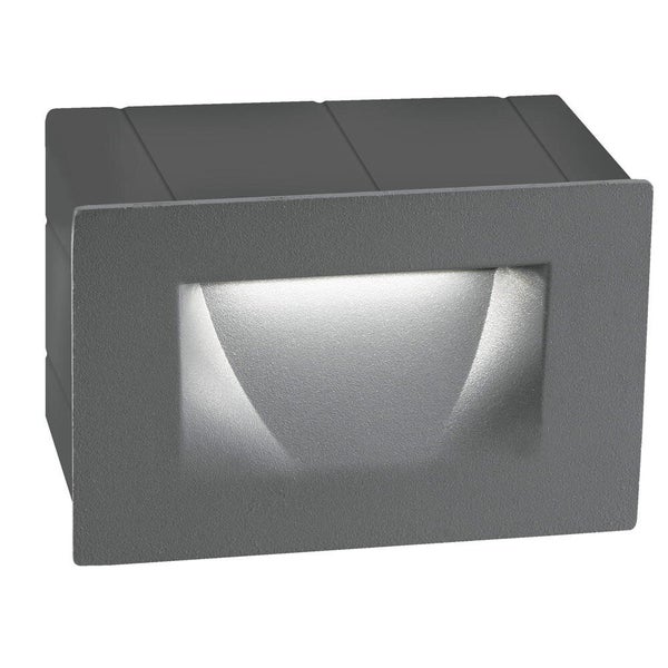 LED Wandeinbauleuchte Krypton in Dunkelgrau 3W 270lm IP54