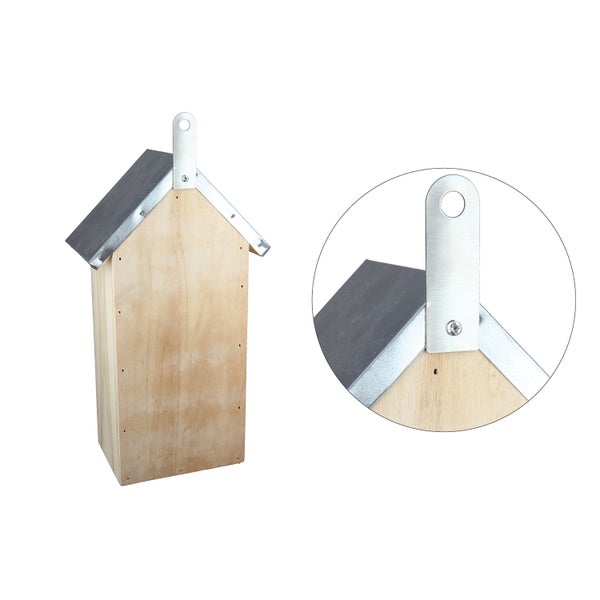 2er Set Insektenhotel CULT at home Insektenhaus Höhe 26cm braun Holz