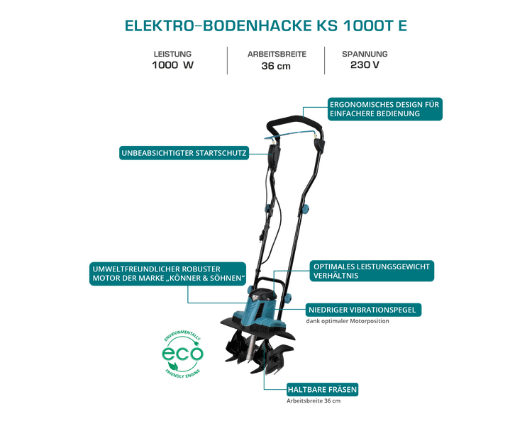 Elektro-Bodenhacke KS 1000T E