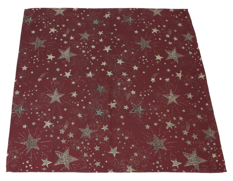 FRANK FLECHTWAREN | Tischdecke Sparkling Stars, POLYESTER, 85 x 85 cm
