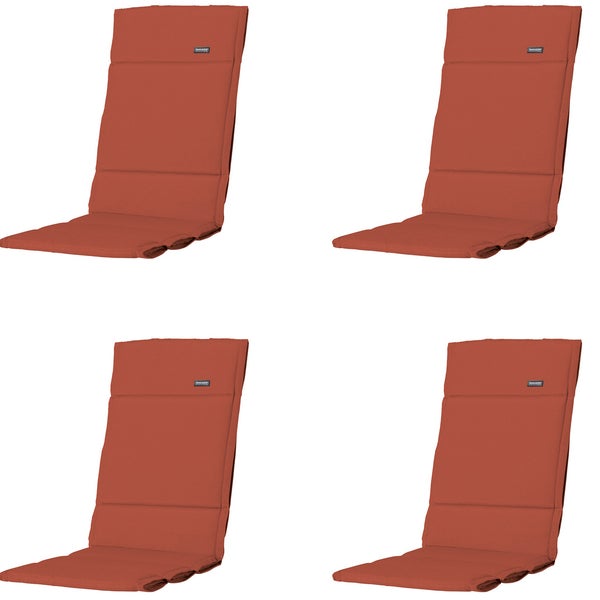Hochlehnerauflage Fiber Deluxe Panama terra - Ca. 125x50 cm - 4er-Set