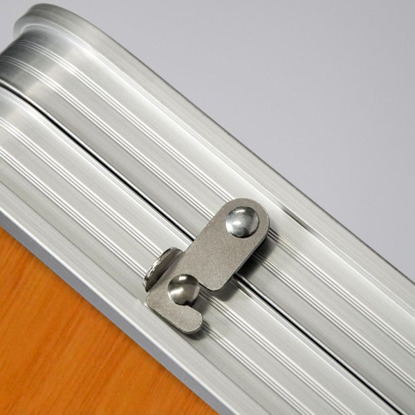 AMANKA klappbarer stabiler Campingtisch 120x60x70cm höhenverstellbar tragbar Kofferformat Aluminium Bambus