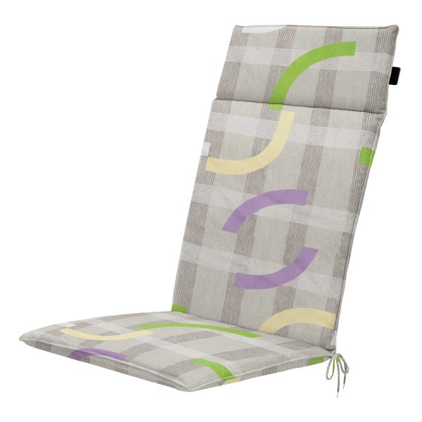 Hochlehnerauflage Tess lila - Ca. 120x50 cm - 4er-Set