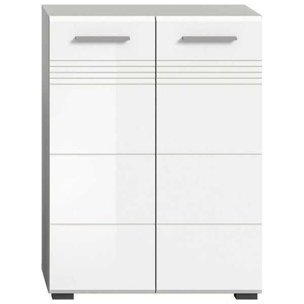 Copa Badschrank 2 Türen weiß Hochglanz. 60 X 30 X 80 cm