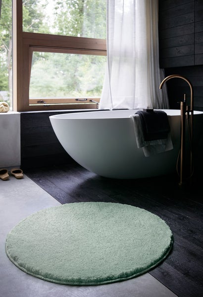 Badteppich Mintgrün Joris WECONhome Basics 90 cm rund