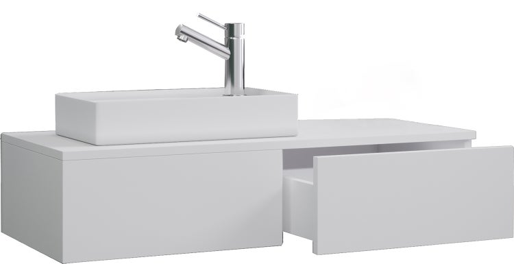 2-tlg. Gäste WC Waschplatz Waschtisch schmal Gudas