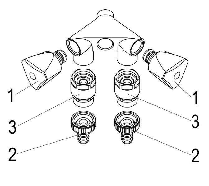 Schlösser Armaturen JS Waschgeräte-Doppelventil, Kombiventil 1/2 IG, chrom