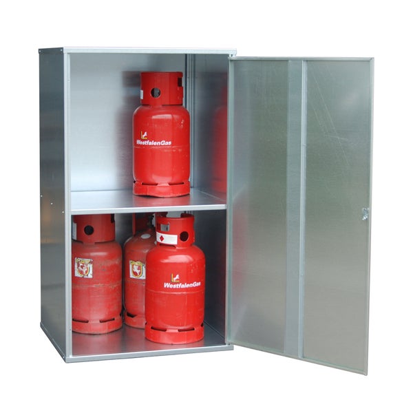 Bauer Gasflaschen-Depot GFD-G 1, verzinkt, 1 Tür, geschlossen für 10x 11 kg-Gasflaschen