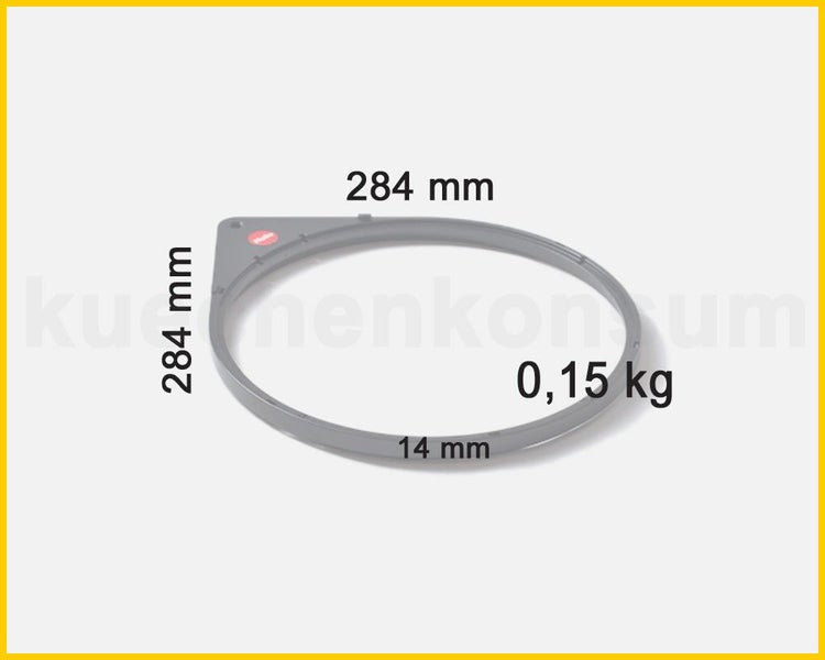 Hailo Einbauring für Abfallsammler, Maße 284 mal 284 Millimeter, Höhe 14 Millimeter, Gewicht 0,15 Kilogramm.