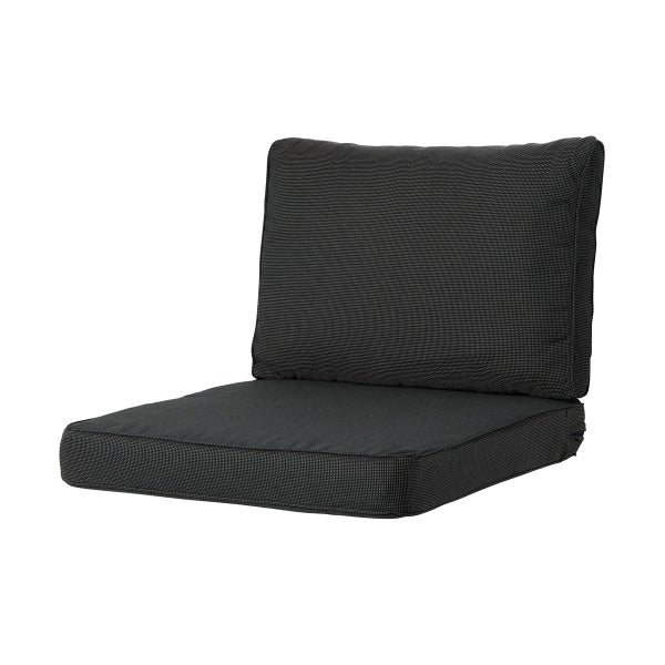 Lounge Rückenkissen Rib schwarz - ca. 43x73 cm - 2er-Set