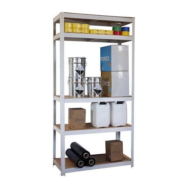 Schwerlast Steckregal Weiß 5 Regale - Lagerregal - Tragkraft 875 kg