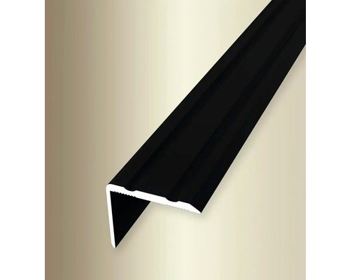 Winkelprofil 235SK selbstklebend 24,5x20x2 mm Alu eloxiert Schwarz 100 cm