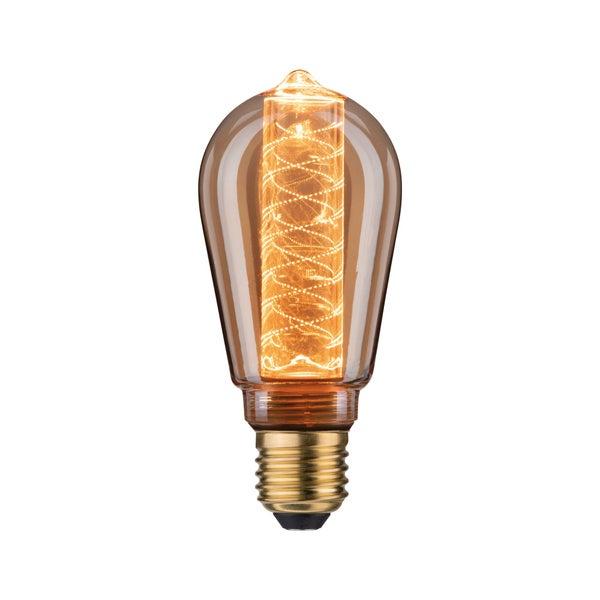 Inner Glow Edition LED Kolben Innenkolben Spiralmuster E27 230V 120lm 3,6W 1800K dimmbar Gold