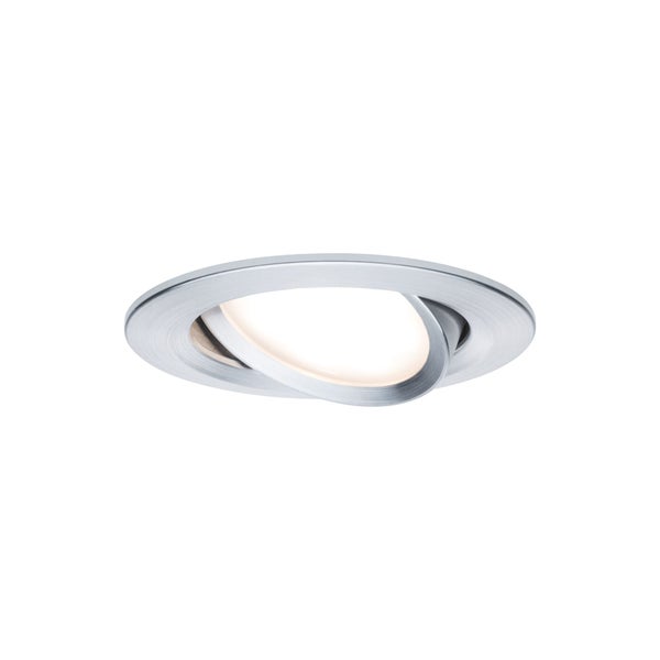 LED Einbauleuchte 3-Step-Dim Nova Coin 3-Step-Dim Basisset schwenkbar rund 84mm 50° Coin 3x6W 3x470lm 230V dimmbar 2700K Alu gedreht