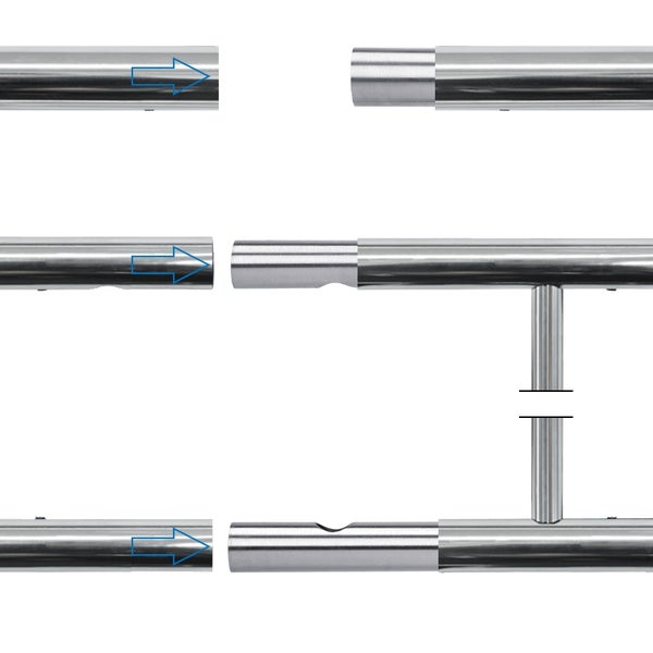 ECD Germany Französischer Balkon 90x225 cm mit 16 Füllstäben, Silber glänzend, aus Edelstahl, Balkongeländer Stabgeländer Balkonbrüstung Balkongitter Fenstergeländer Außen Fenstergitter Fensterschutz