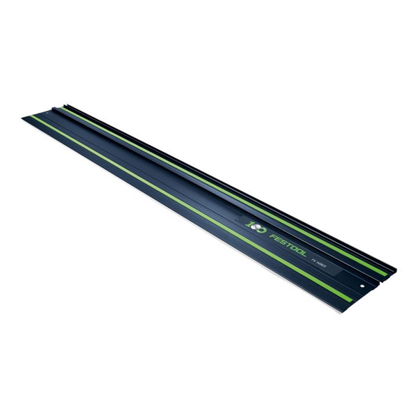 Festool Führungsschiene FS 1400/2 zur präzisen Führung von Elektrowerkzeugen wie Kreissägen und Oberfräsen mit Festool-Logo.