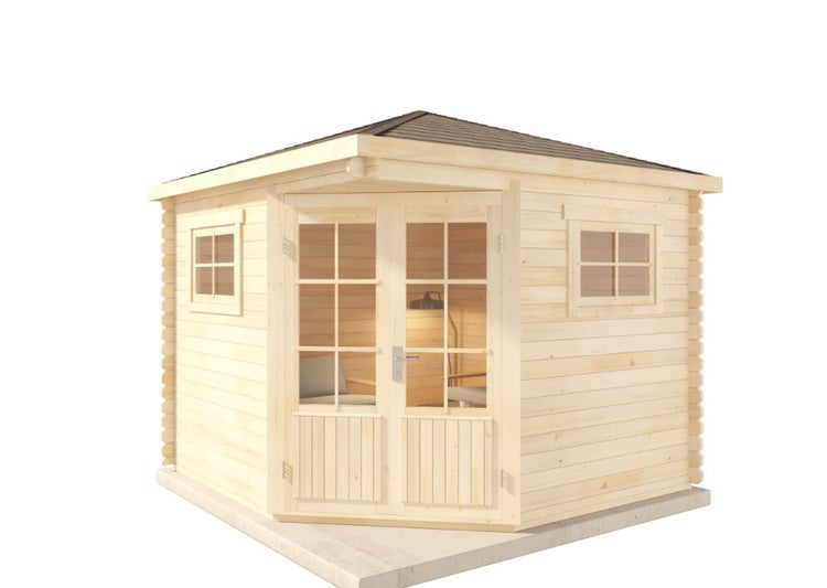 Holz Gartenhaus mit Doppeltür und Fenstern